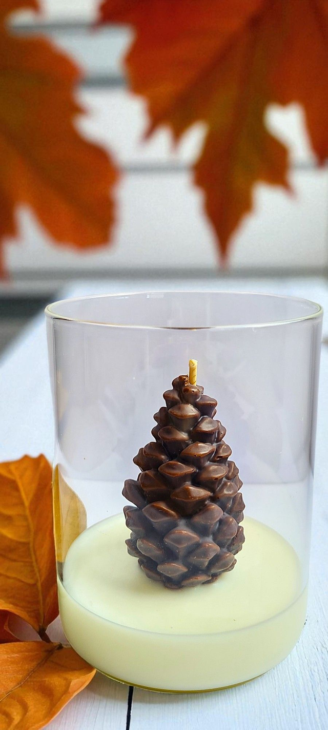 🍂 Bougie « Pomme de Pin » – Parfum Sortilège 