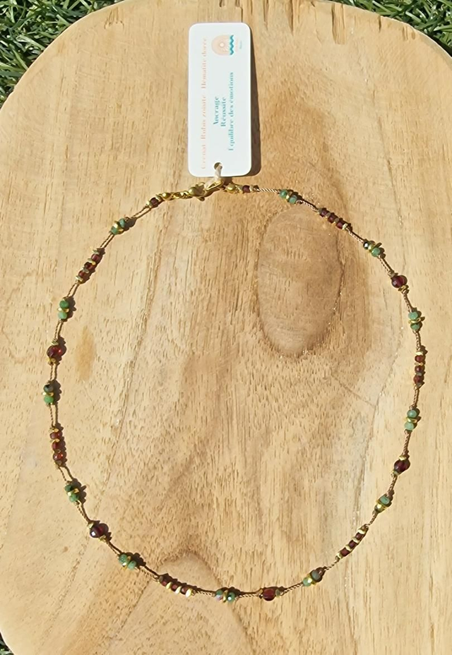 Collier Karma Grenat-Rubis Zoisite