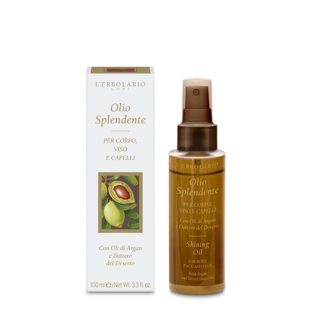 Olio Splendente per Corpo, Viso e Capelli