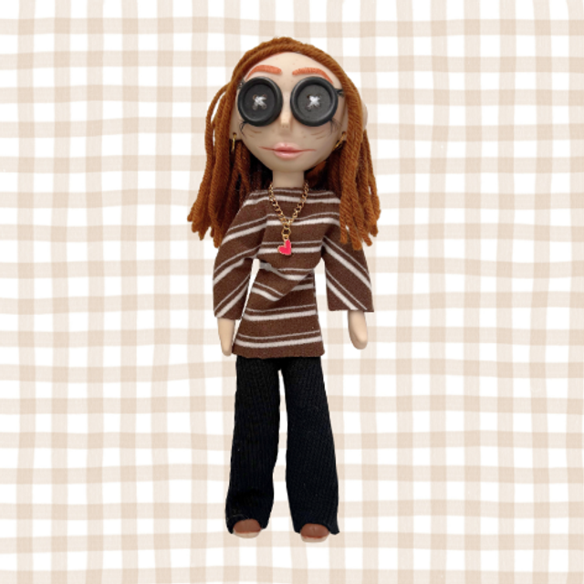 Whimsical Button Eyed Doll