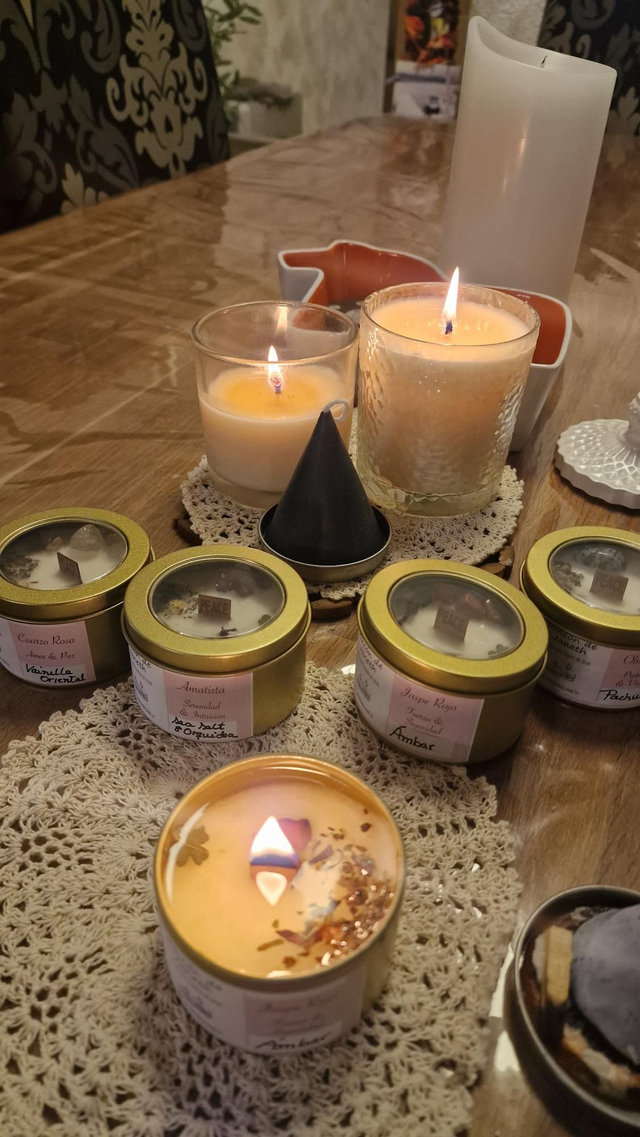 Vela Cuarzo Rosa lata 