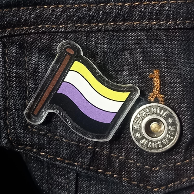 Non binary Flag Pin 