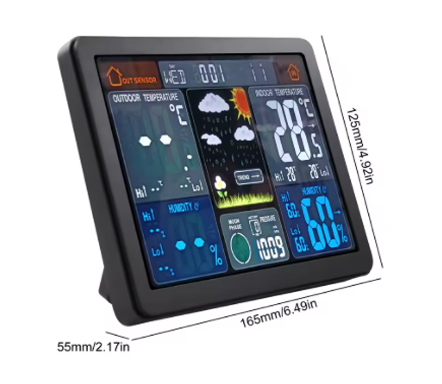 Draadloos Weerstation met Wekker &amp; Thermometer