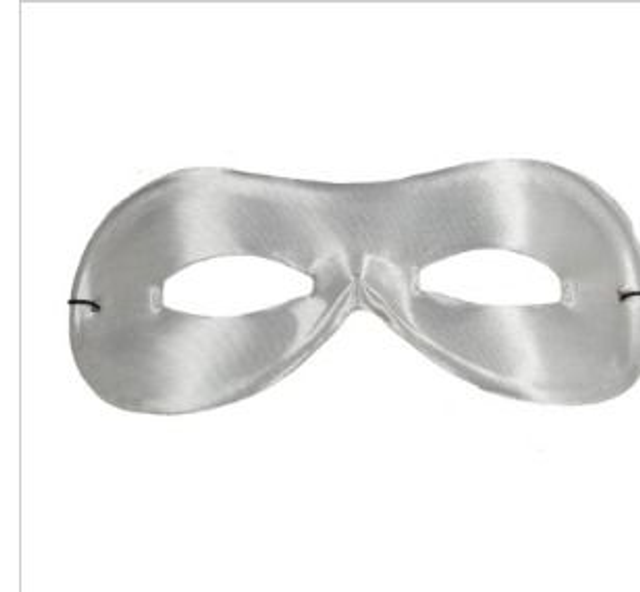 CARNEVALE,   MASCHERA PIERROT BIANCA IN SETA “EXTRA”