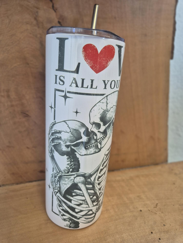 Tumbler couple skull