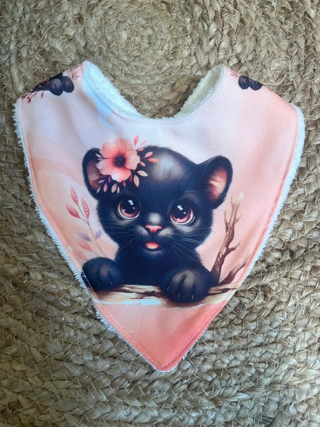 Bavoir panthère noire