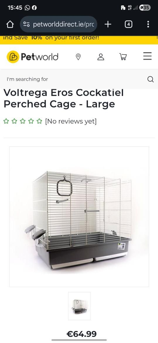 Voltrega cockatiel cage