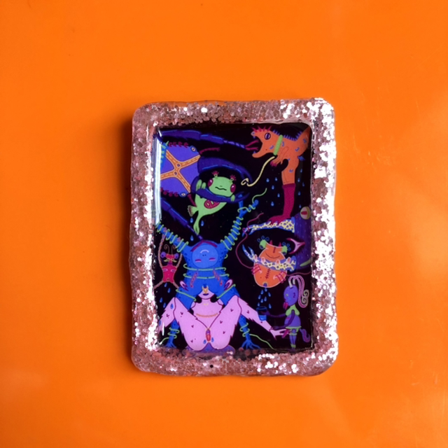 Queer handmade resin frame 
