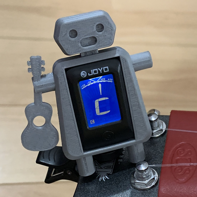 Tony, the clip on robot tuning buddy: electronic tuner for ukulele