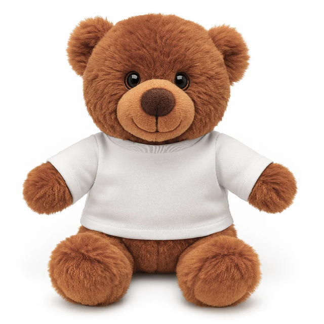 Brown Teddy Bear with Printable T-Shirt