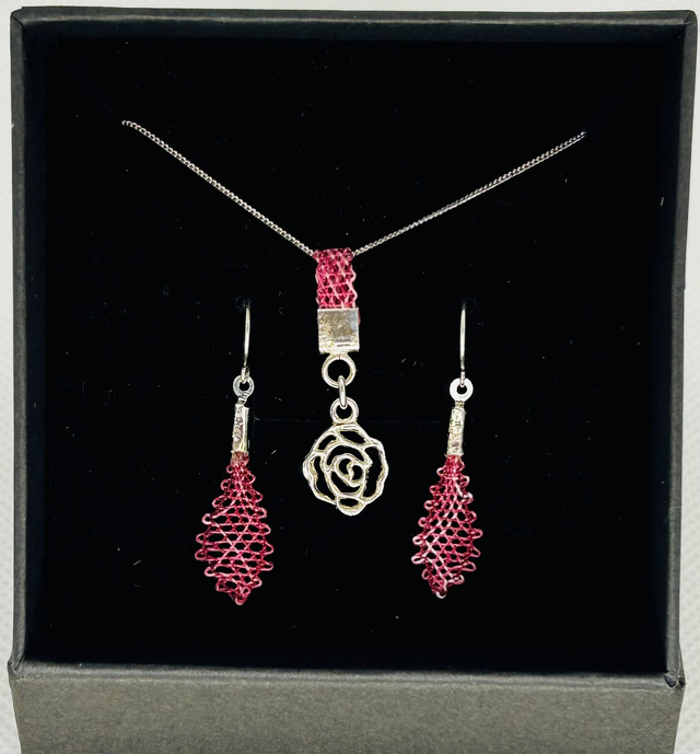 Parure "Rose romantique"