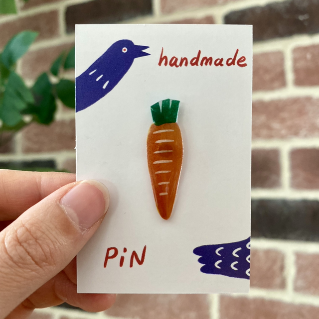 Handmade Carrot Pin 