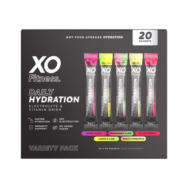 XO Fitness Daily Hydration Electrolyte &amp; Vitamin Drink Sachets 20 Pack