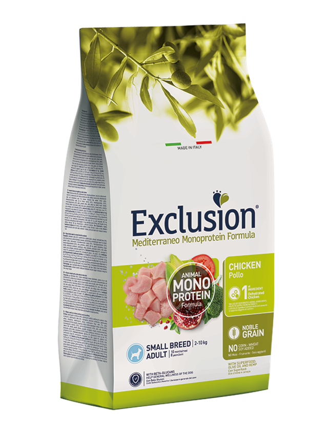 EXCLUSION DOG SMALL ADULT POLLO