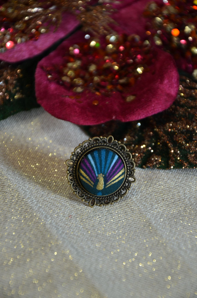 Bague motif paon Gatsby