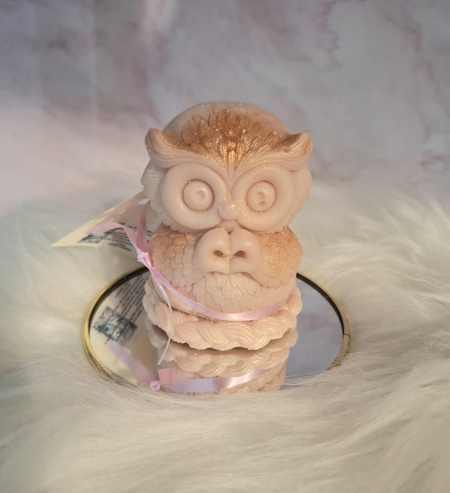 Bougie moulée hibou parfumée licorne féerique