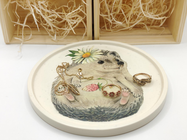 🦔 Plateau décoratif – Résine acrylique