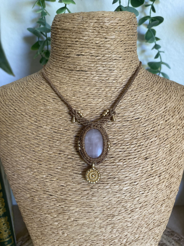 Collier UNIQUE- QUARTZ ROSE 