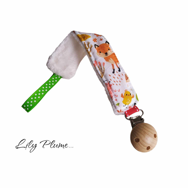 Attache tétine renard