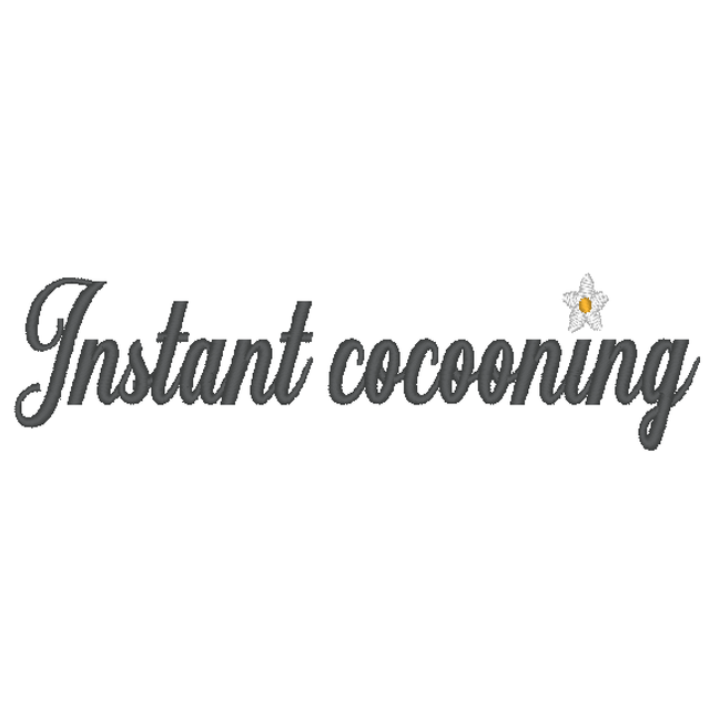 fichier broderie instant cocooning - 3 Tailles / 12 Formats