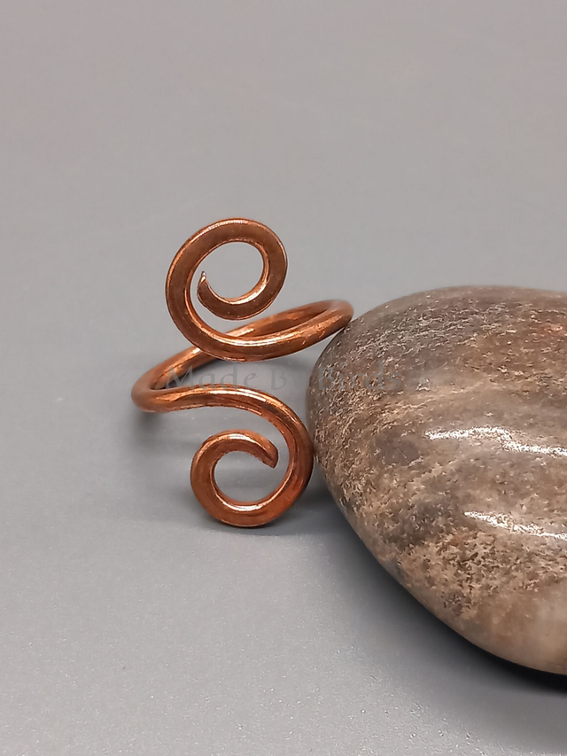 Copper Swirls Ring 