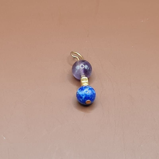 Pendentif Améthyste - lapis lazuli