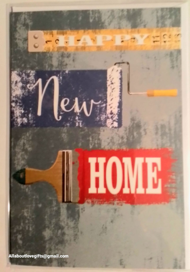 New Home Card Painting Design