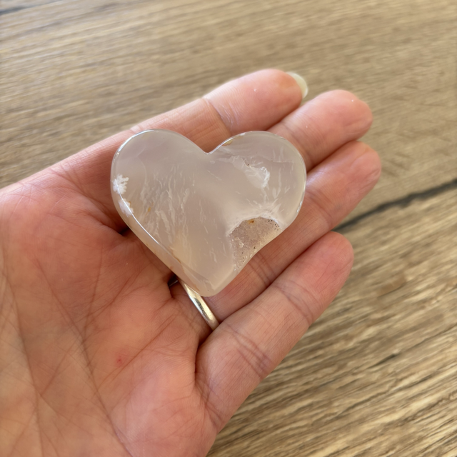 Coeur Agate Fleur 