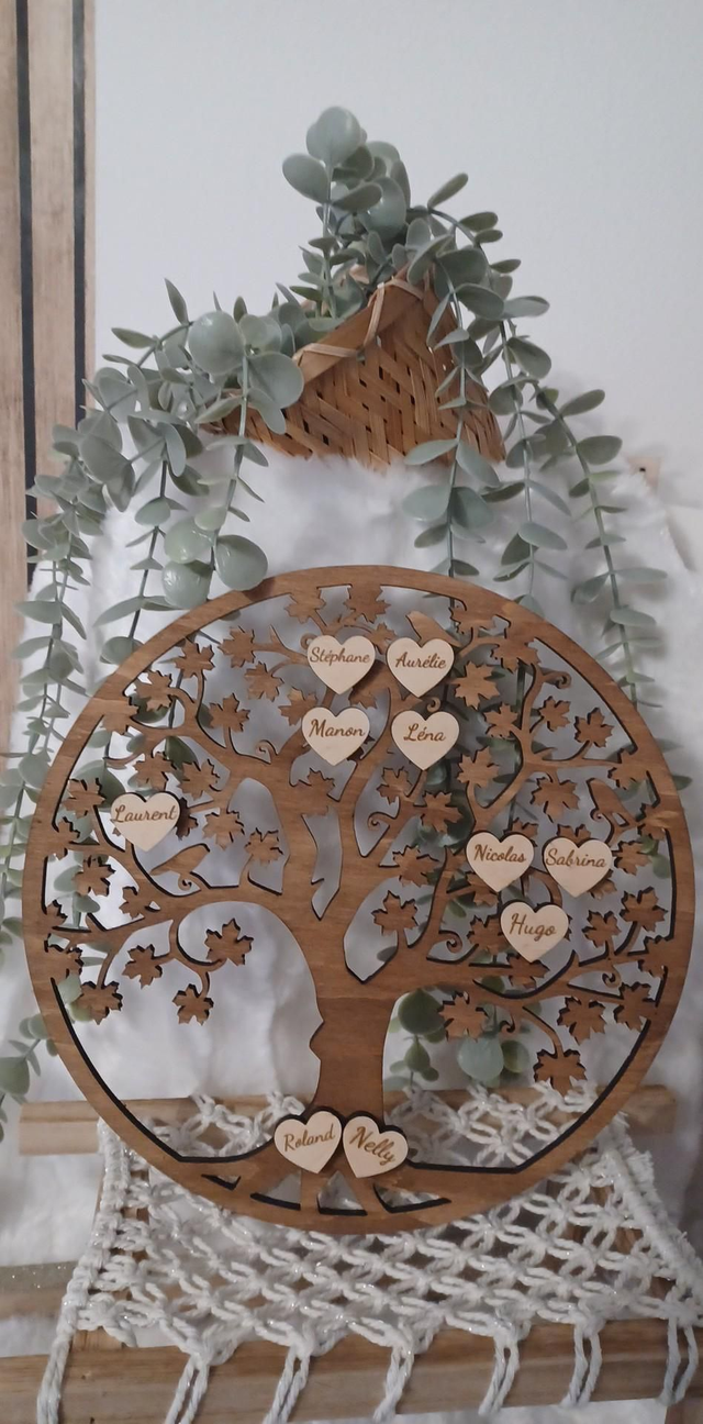 Arbre de vie personnalisé en bois – Cadeau symbolique &amp; décoration