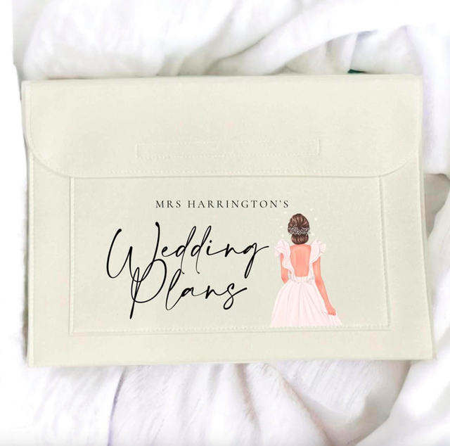 Wedding Plans - A4 Felt document holder