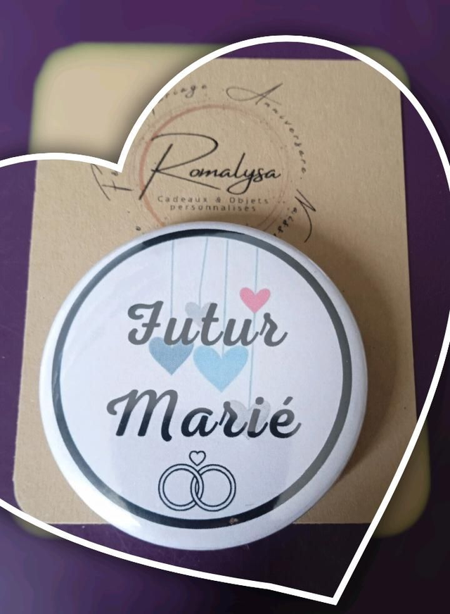 Grand badge thème autour du Mariage 