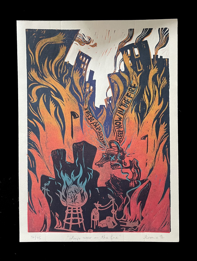 Sleep now in the fire