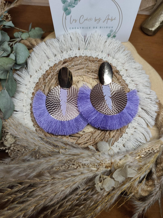 BO BOHEME GOLD ROSE/ PLUME/ POMPONS LAVANDE 0000209