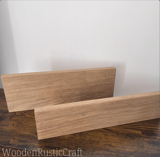 Set of 2 Handmade Oak Wall Shelves