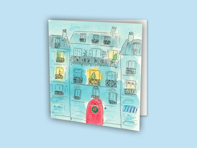 Carte de vœux nuit d'hiver