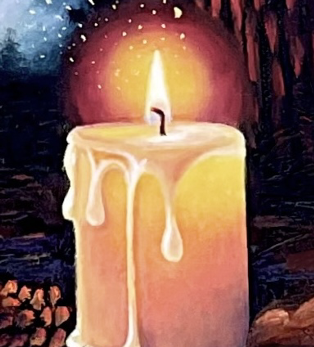 Original Painting Woodland Light