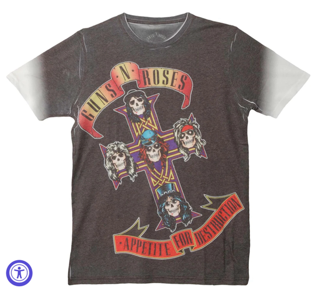 GUNS N ROSES Appetite (Sublimation Print) Sublimation T-shirt - Small