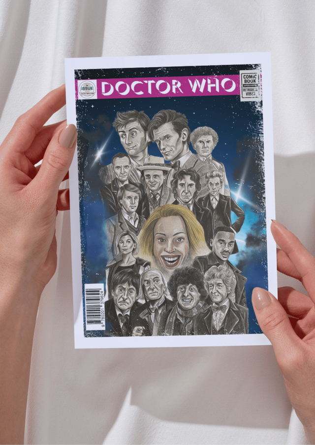 Doctor Who Comic Cover Art Greeting Card
