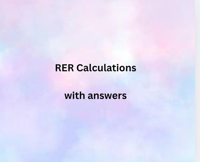 Resting Energy Requirements for exams, including OSCE prep - includes answers