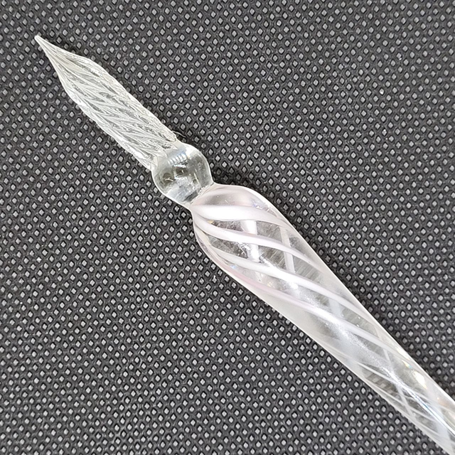 Glass Ink Pen - Pastel Pink Helix