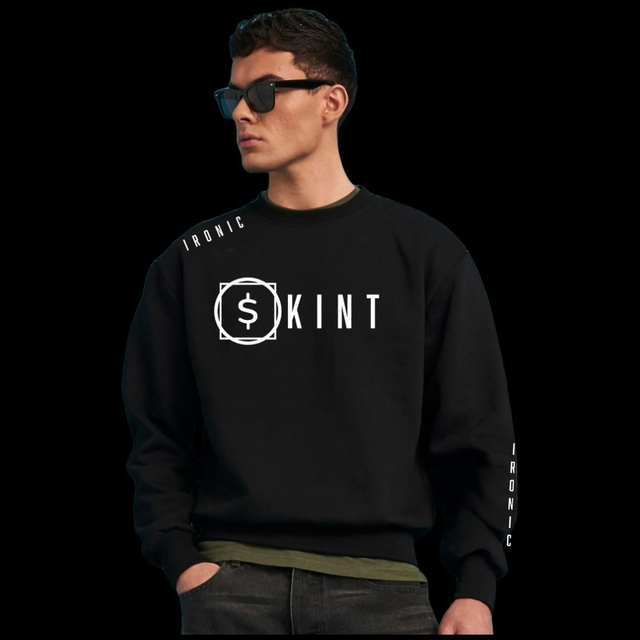 Skint Ironic Sweatshirt [Black]