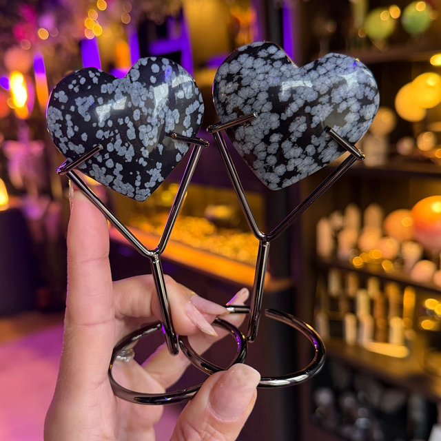 Snowflake Obsidian Heart R62D1 / R62D2