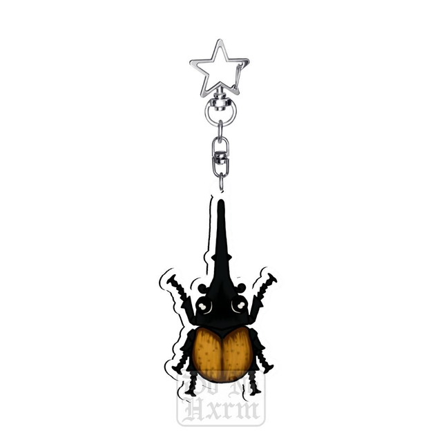 Horned Hercules Beetle Acrylic Keyring