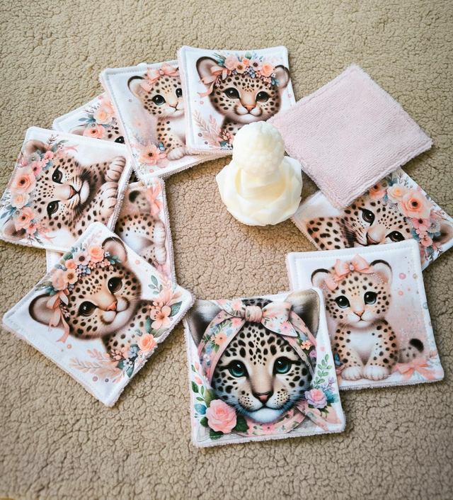 10 lingettes léopardes