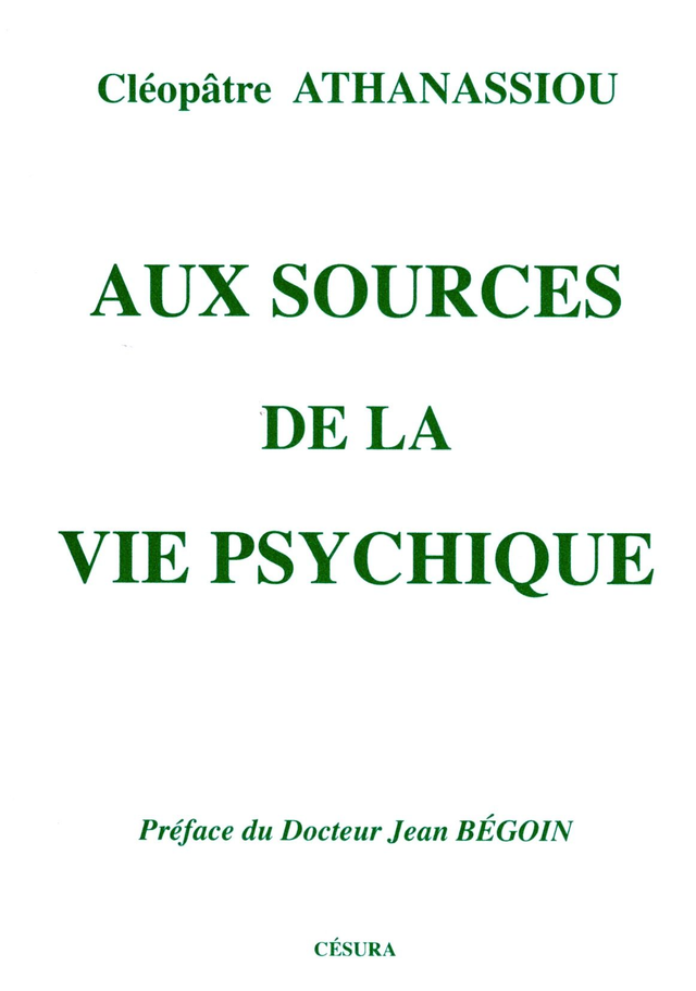 Aux sources de la vie psychique de Cléopâtre Athanassiou