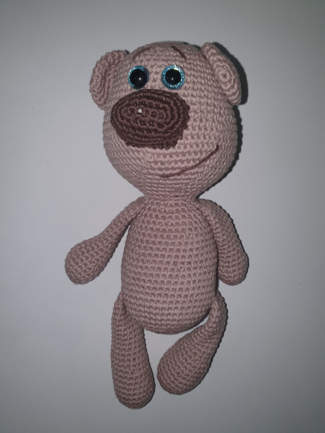 Camille l'ourson aux yeux turquoises (sans vêtement) taille moyenne 