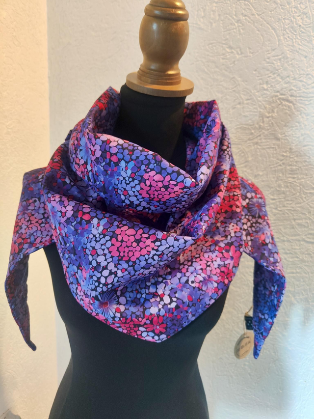 Chèche légère violet/fuschia