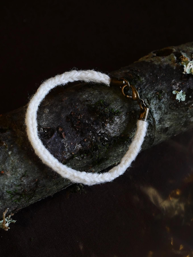 Bracelet RELIANCE laine Ecru