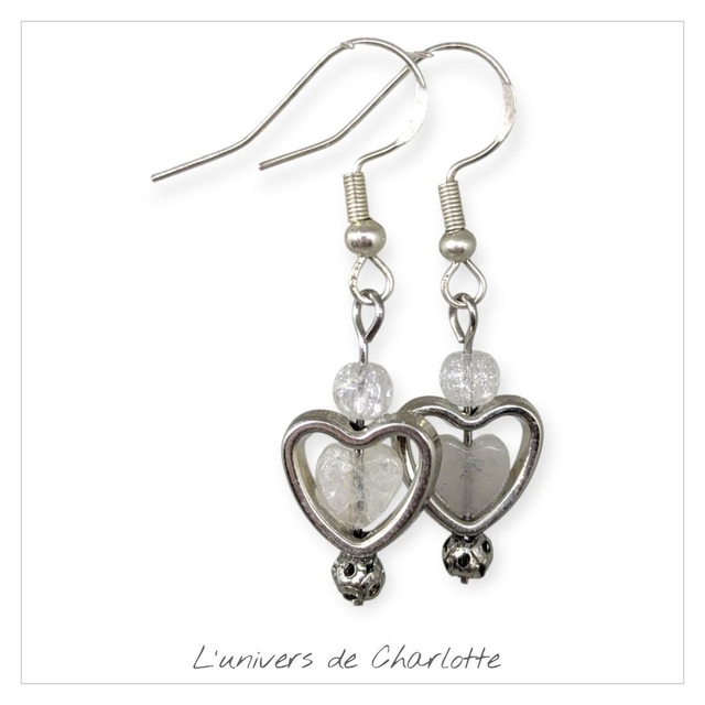 Boucles d'oreilles "Cristal de roche" BO-029