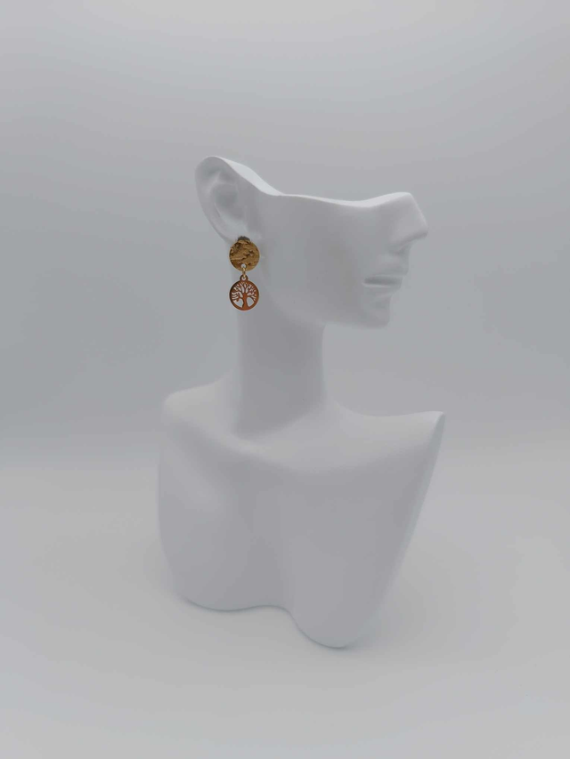 Boucles d&#039;oreilles en métal Arbre de vie
